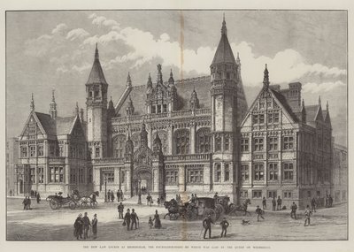 De Nieuwe Rechtbanken in Birmingham, waarvan de Eerste Steen werd gelegd door de Koningin op woensdag door Frank Watkins